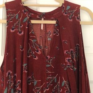 Free People Marroon Tank